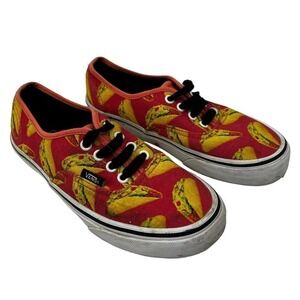 Vans Unisex Late Night Taco Coral Red Sneakers Men 4.5 Women 6 Lace Up